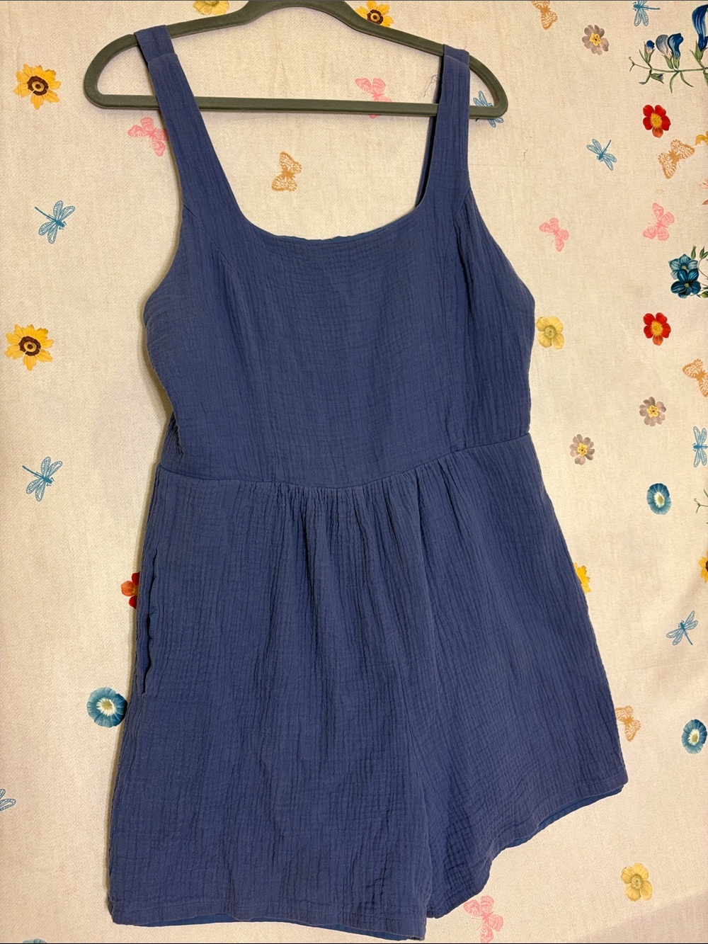 GILLI Blue Smocked Waist Romper
Beach, Casual Weekend